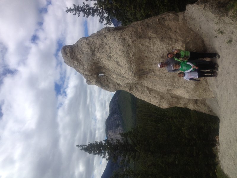 It was a thrilling down hill hike to the base of The Hoodoos