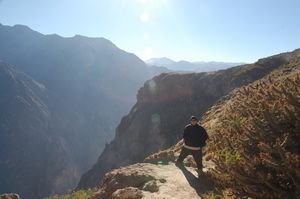 Me hiking next to the Colca Canyon