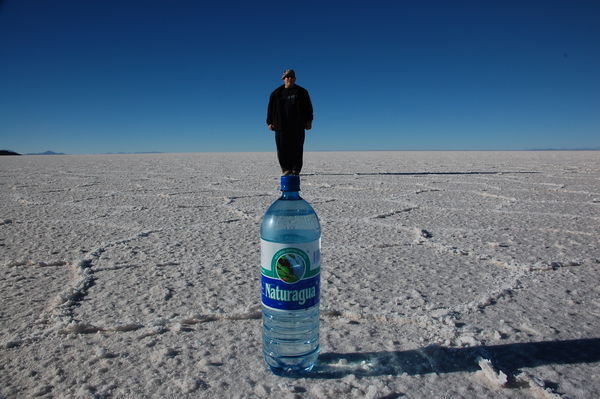 Me on top of a bottle on the Salt Flats