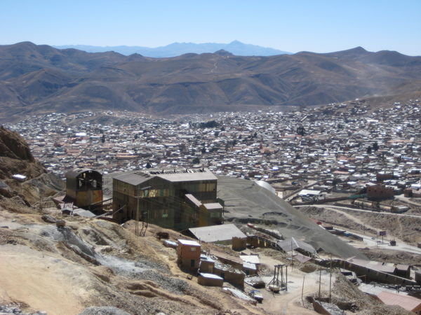 View of Potosi from the Silver Mine Mountain of Cerro Rico