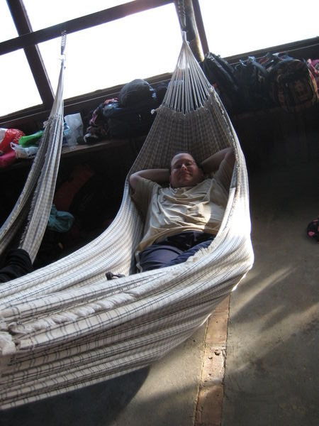 Sleeping in my Hammock in the Pantanal
