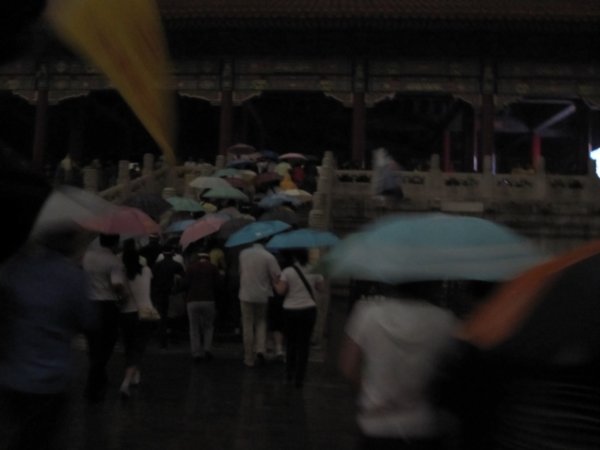 Raining in Forbidden city