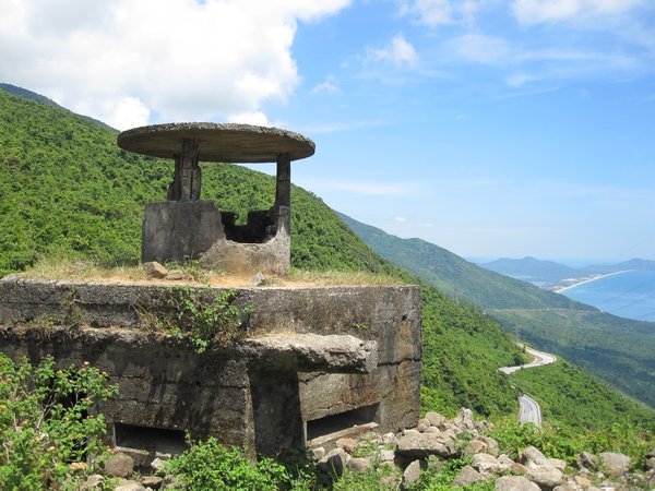 Ruins of american lookout posts near da nang