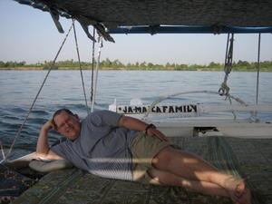 Relaxing on the Felucca