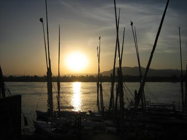 Sunset in Luxor overlooking the Nile