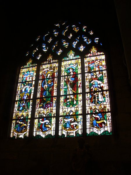 Stained glass in Vernon church