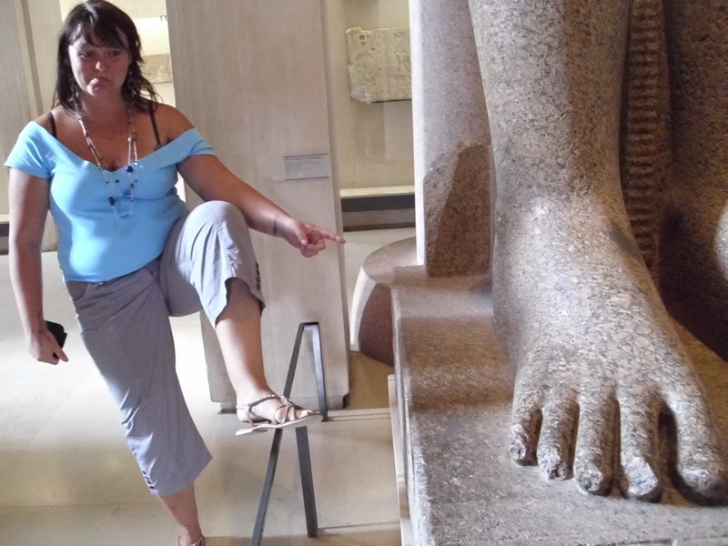 Giant ancient foot puts my 3 and a halfs to shame...