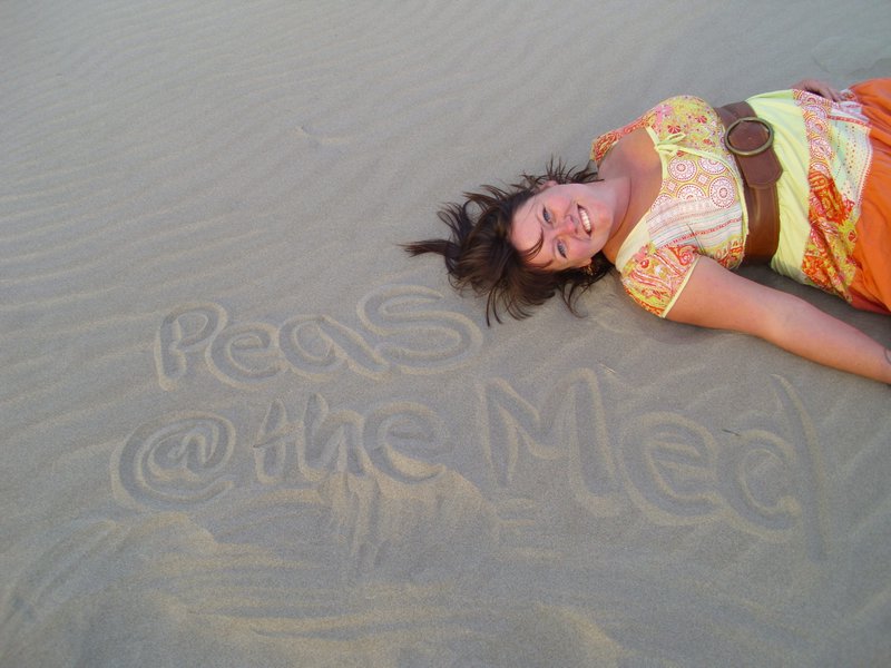 5. Sand graffitti to commemorate our arrival at the Med!