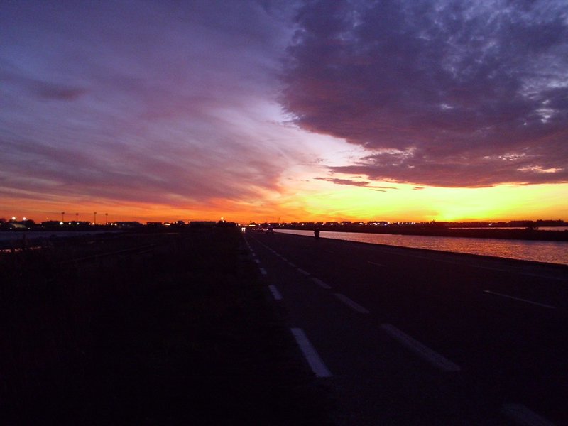7. Sunset on the road back from Grau du Roi