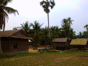 the village huts