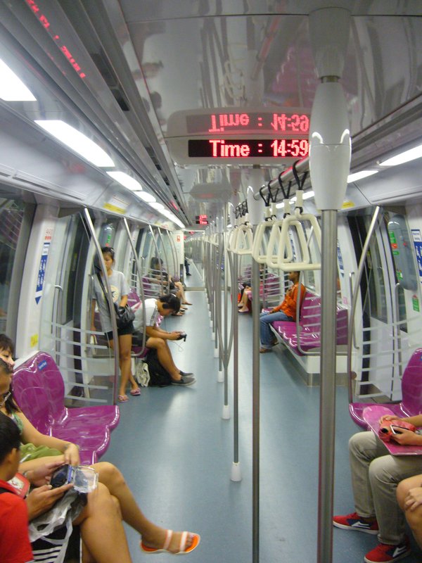 On the MRT from the airport