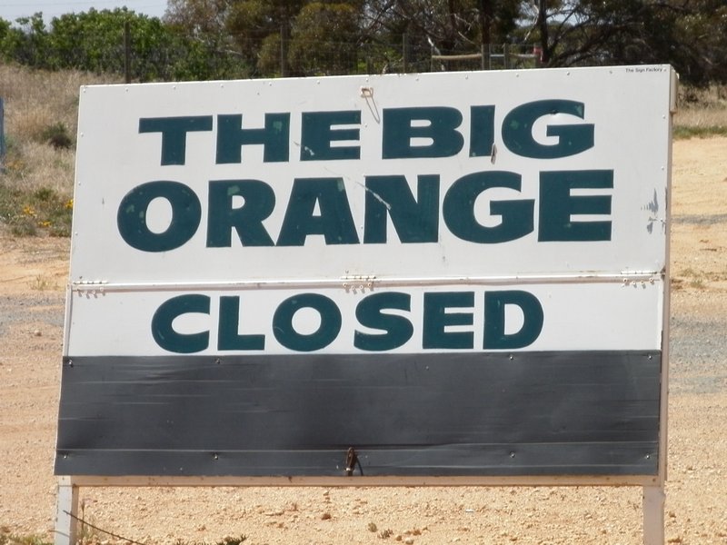 The Giant Orange was closed boo hoo!