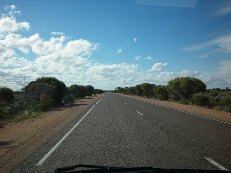 Turning onto the Stuart Highway