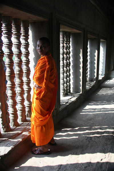 Monk at angkor Watt