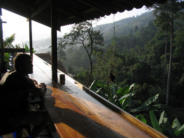 Breathtaking jungle view from the Akha Hillhouse restaurant