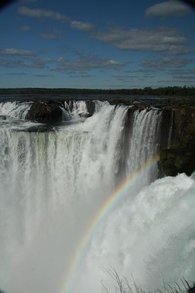Another view of the rainbow in the falls