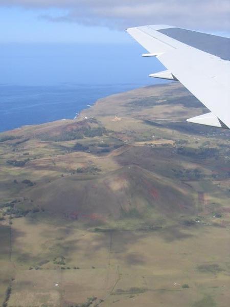 First sight of Easter Island...
