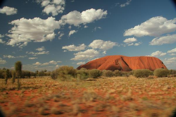 Driving past Uluru...