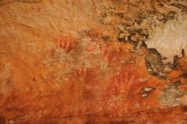 Aboriginal children's handprints