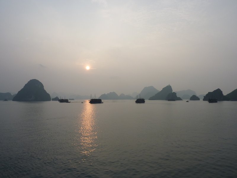 Sunset at Ha Long Bay