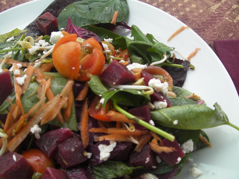 My Beetroot & Goat Cheese Salad