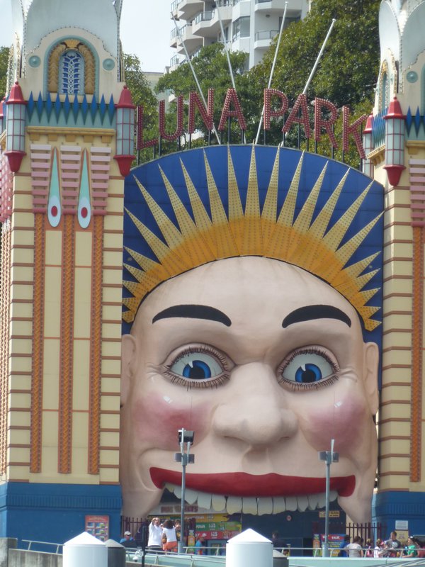Luna Park's giant clown face