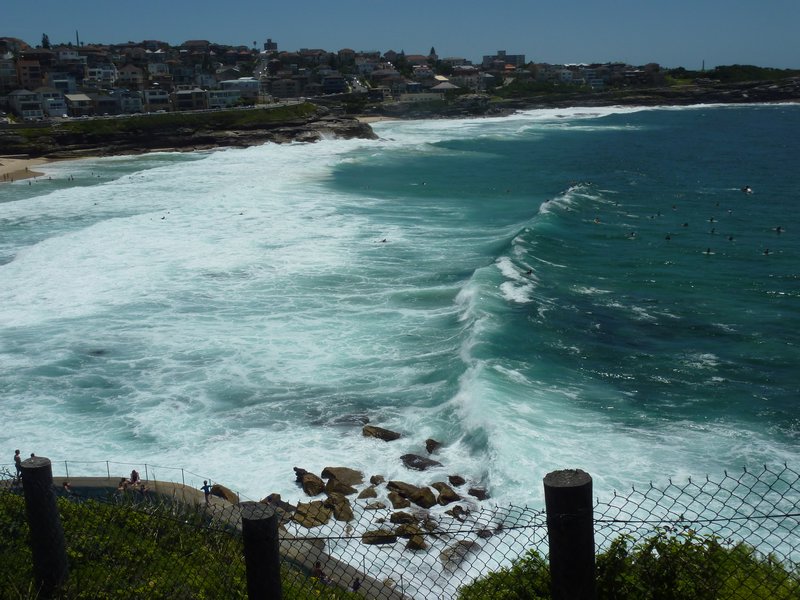 Bronte breakers from above