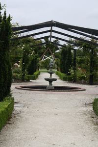 Fountain in the centre of the rose garden