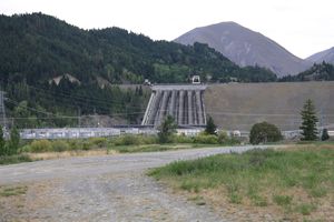 One side of Benway Dam