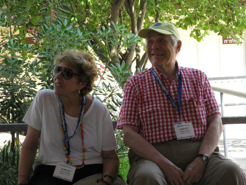 Shirley and Harvey enjoying new sites, at Ayalon Institute