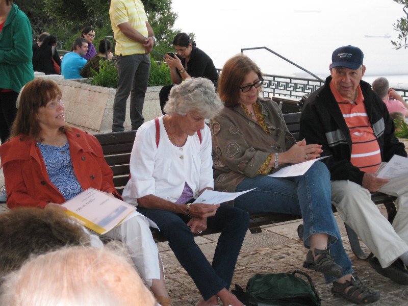 Lauren, Natalie, Debra and Sandy at Havdalah, Haifa