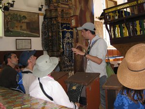 Inside the Ari Synagogue learning from Nadav