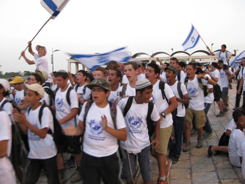 Youth getting ready Tuesday afternoon for Yom Yerushalayim tomorrow