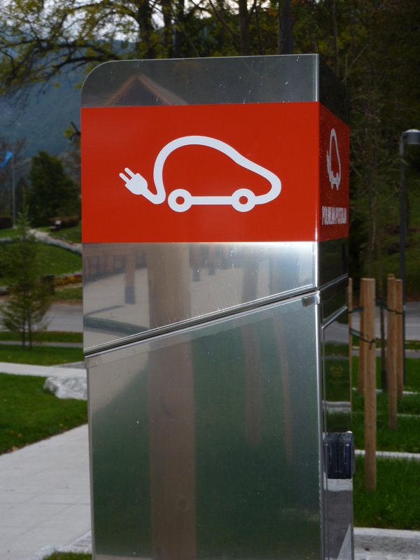 Slovenian electric car charging station