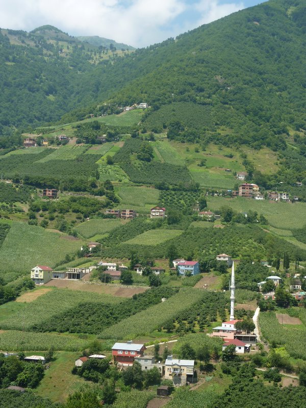 Mid level village in the Black Sea mountains
