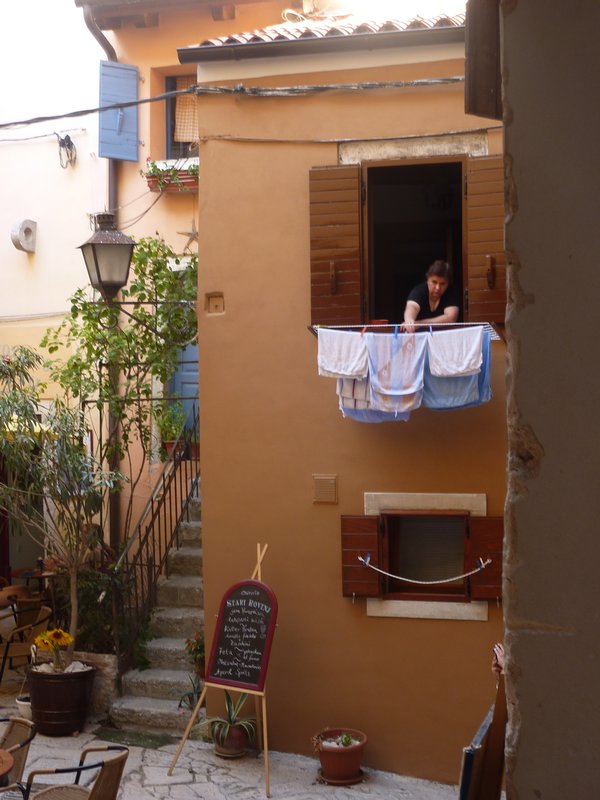 Hanging laundry in Rovinj, Croatia