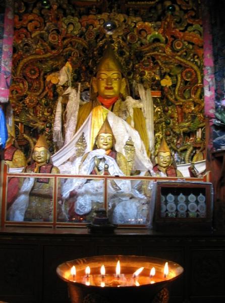 Yak Butter Lamp and Buddha