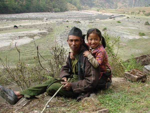 Nepali Girl and Father