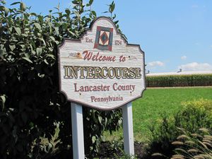 Intercourse PA Welcome Sign