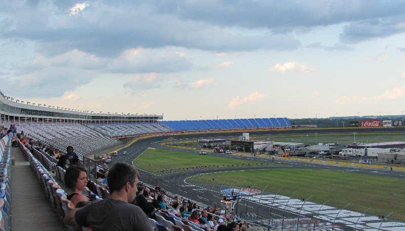 Turn 4 in the track where most of the action is.