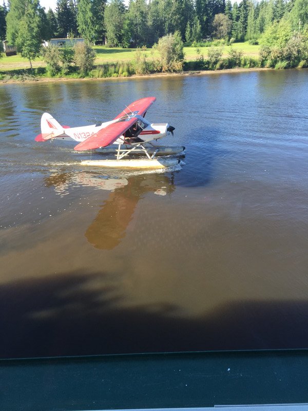 A float plane that landed by our boat.