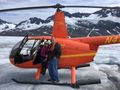 Helicopter up on Shoup Glacier.