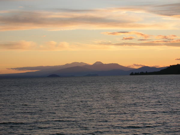 Sunset at Lake Taupo