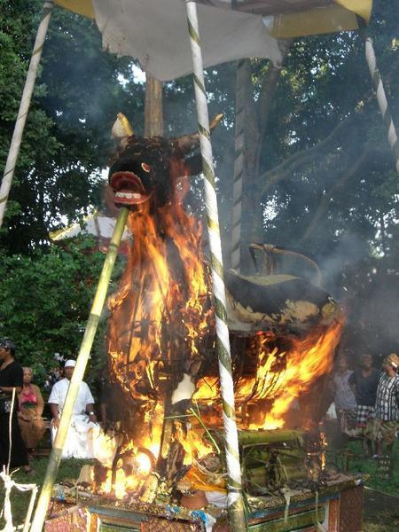 Cremation Ceremony at Monkey Forest
