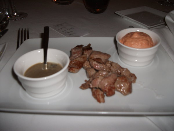 Lamb fondue with lentils