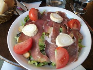 Ham and chevre Salad