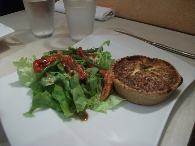 Quiche and salad