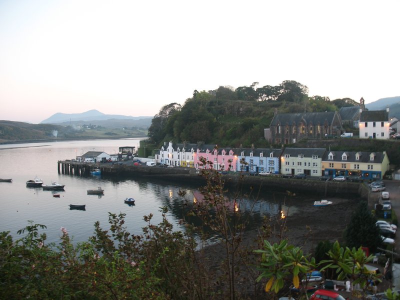 Portree harbour in the evening
