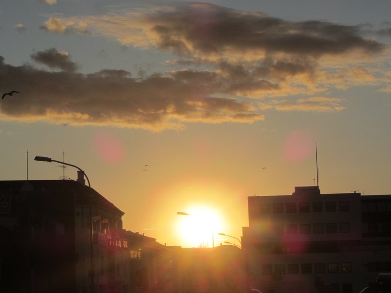 Sunset in Reykjavik