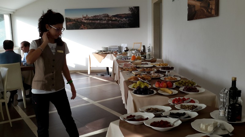 our breakfast spread at San Grigorio Palace